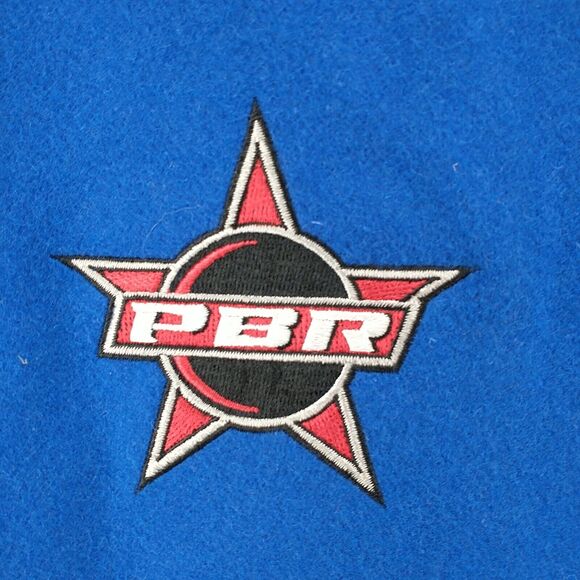 Cripple Creek Mens Vest Blue XL Wool Blend PBR Bull Rider Toughest Sport On Dirt - Picture 4 of 15